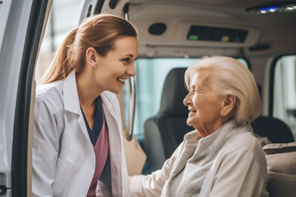 Seniors attending routine medical appointments